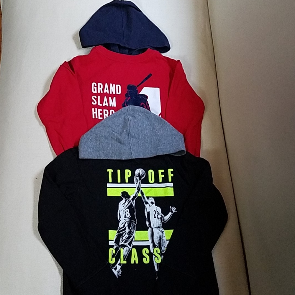 Boy Bundle of 2 Long sleeve hoodie tops size XS